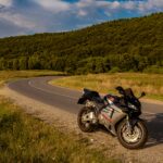 motorcycle on side of road
